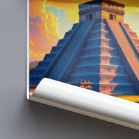 Chichen Itza Poster | Mayan Pyramid | Mexico Wall Art