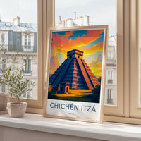 Chichen Itza Poster | Mayan Pyramid | Mexico Wall Art