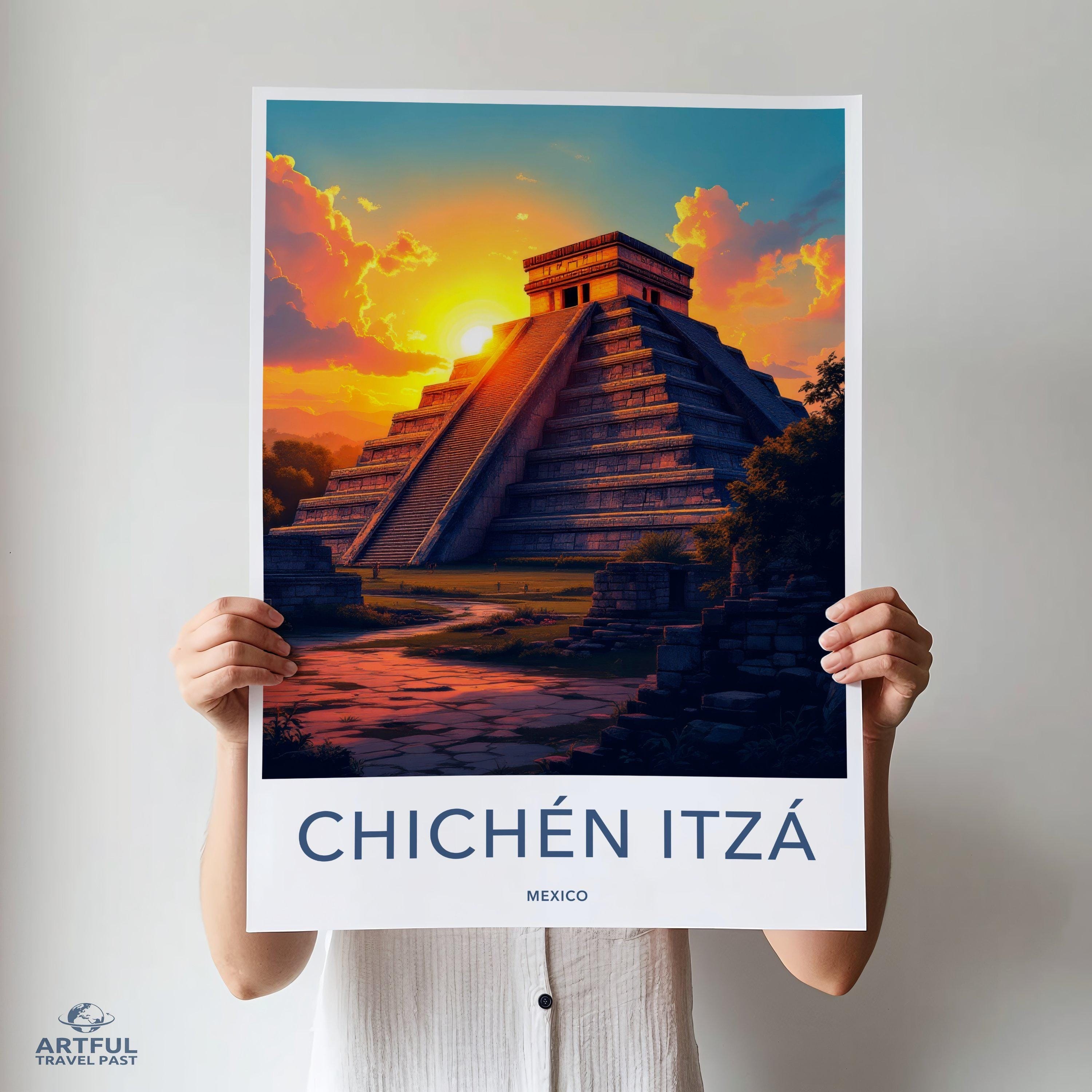 Chichen Itza Poster - Mexico Wall Art
