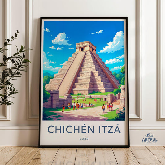 Chichen Itza Poster - Mexico Wall Art
