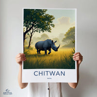 Chitwan National Park Poster - Nepal Wall Art