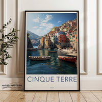 Cinque Terre Poster | European Riviera | Italy Wall Art