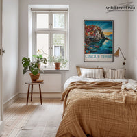 Cinque Terre Poster | Italy Wall Art | Europe Decor