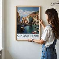 Cinque Terre Poster | Italy Wall Art | Europe Decor