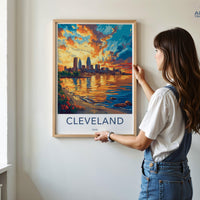 Cleveland Poster - Ohio Wall Art