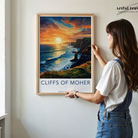 Cliffs of Moher Poster | Ireland Wall Art | Europe Decor