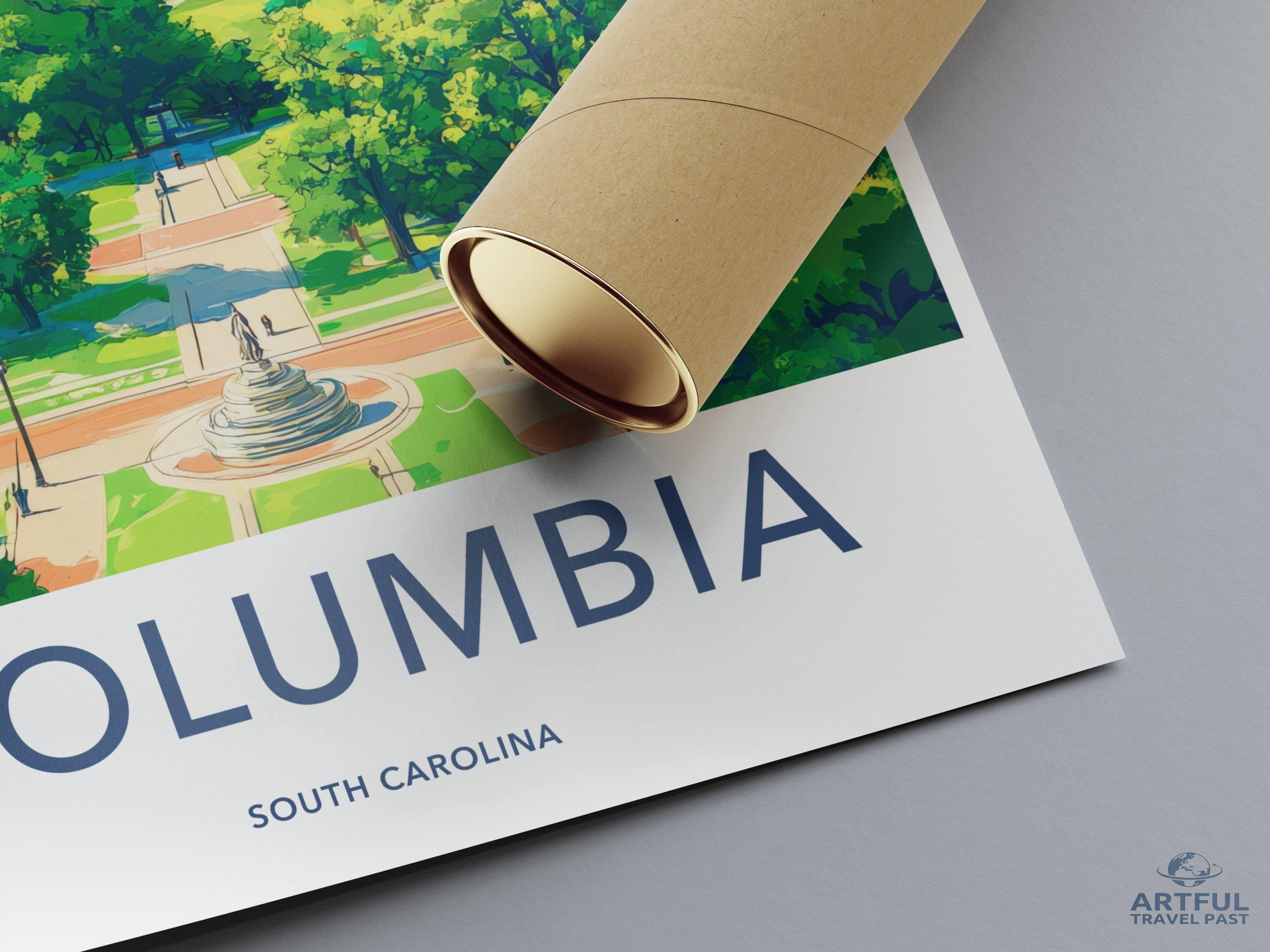Columbia Poster - South Carolina Wall Art