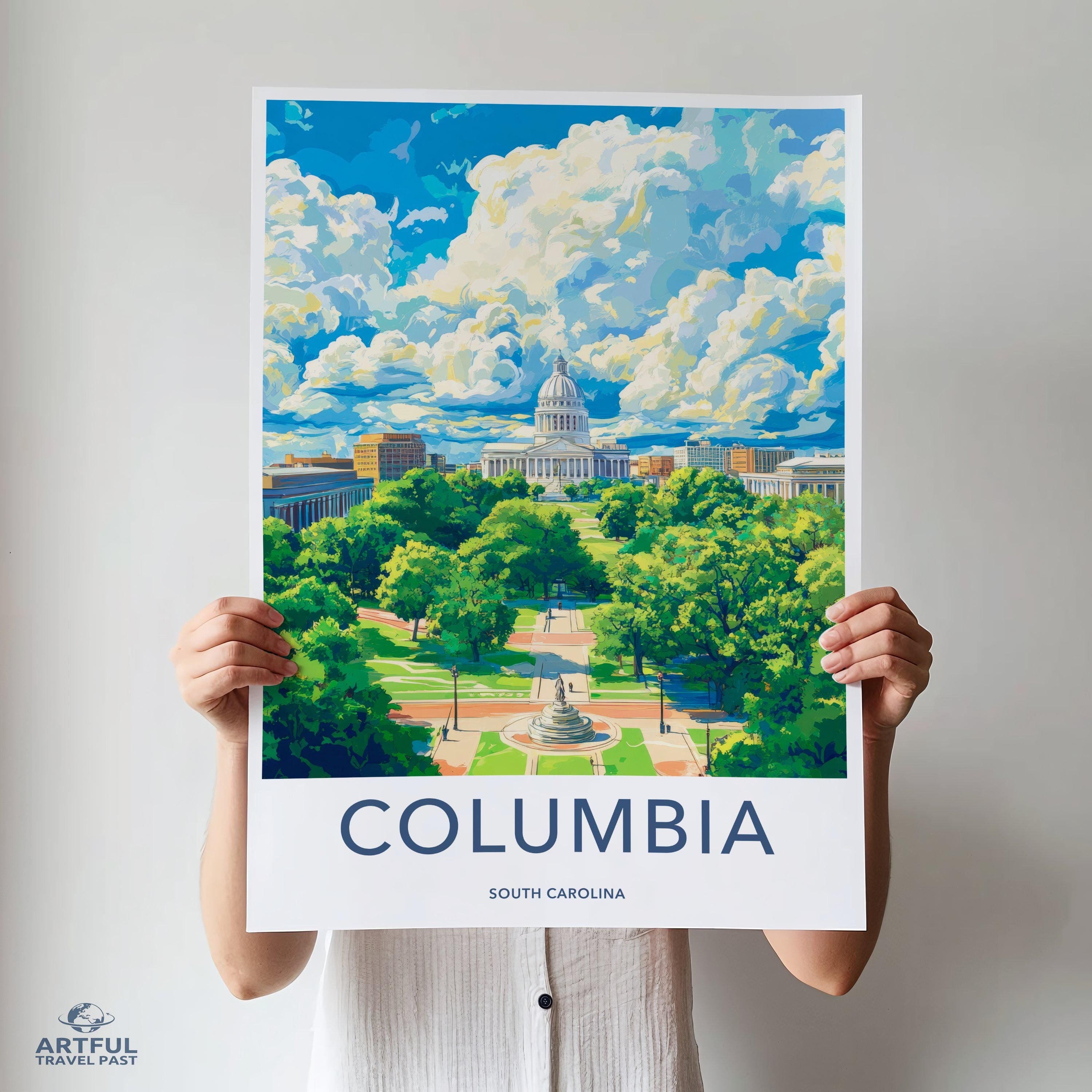 Columbia Poster - South Carolina Wall Art