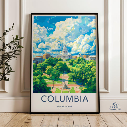 Columbia Poster - South Carolina Wall Art