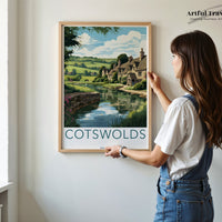 Cotswolds Poster | England Wall Art | UK Decor