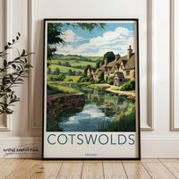 Cotswolds Poster | England Wall Art | UK Decor