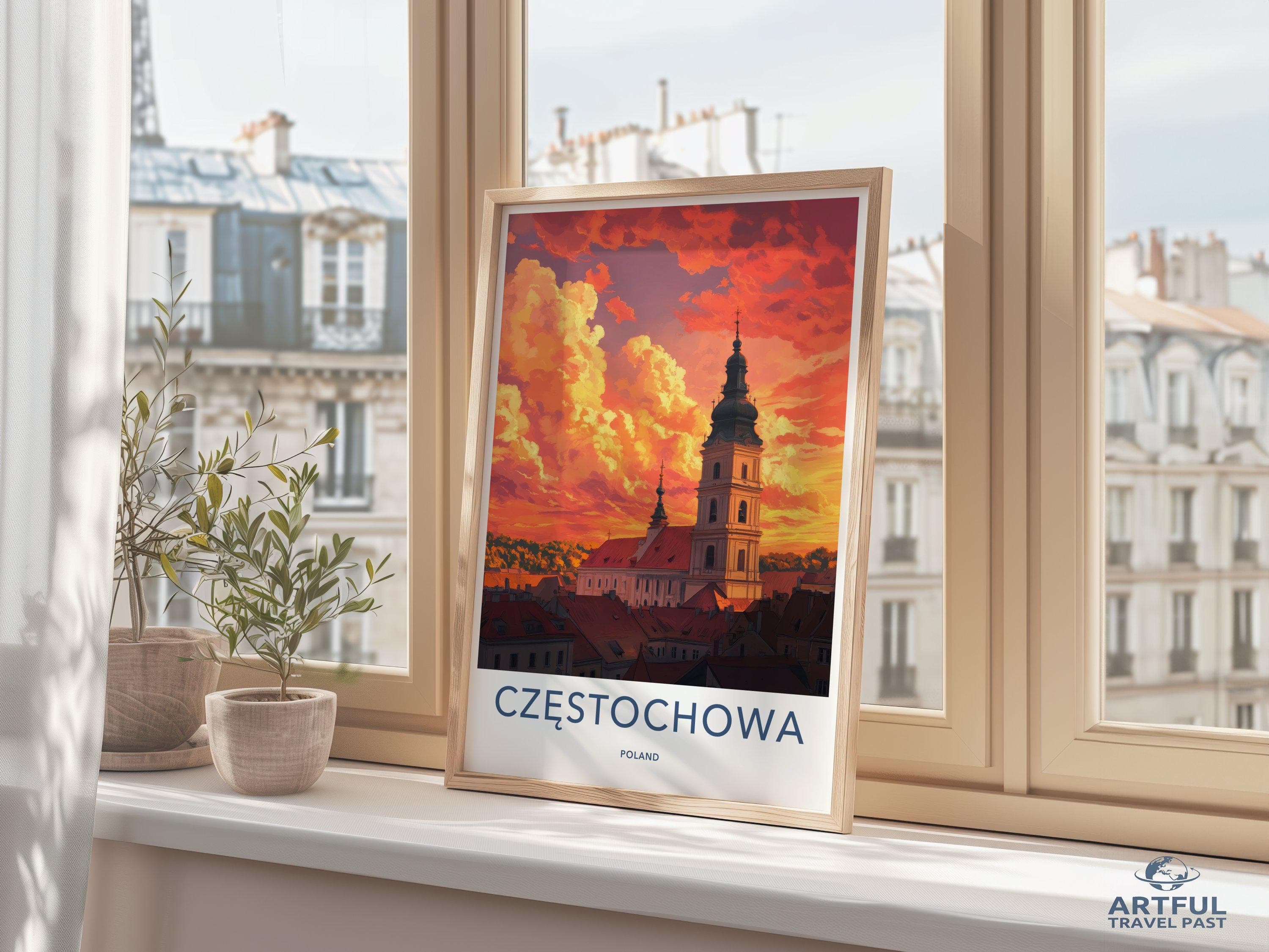 Częstochowa Poster | Poland Wall Art | Eastern Europe Decor