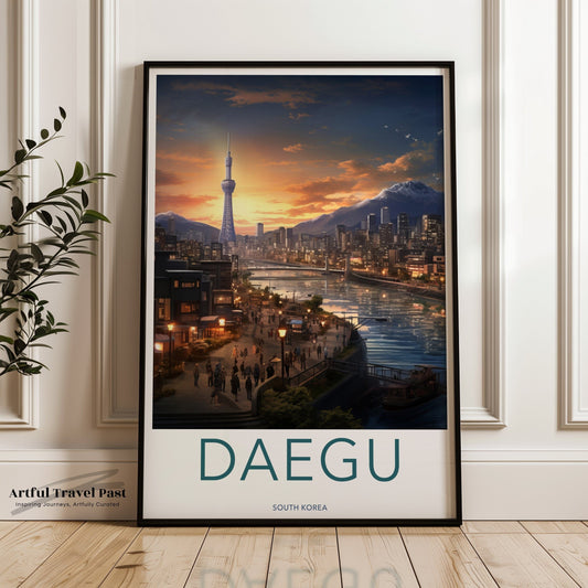 Daegu Poster - South Korea Wall Art