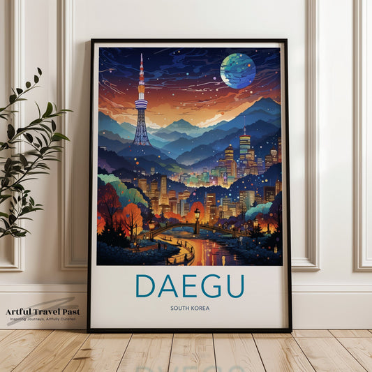 Daegu Poster - South Korea Wall Art