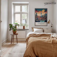 Daegu Poster | South Korea Wall Art | Asia Decor