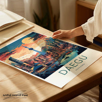 Daegu Poster | South Korea Wall Art | Asia Decor