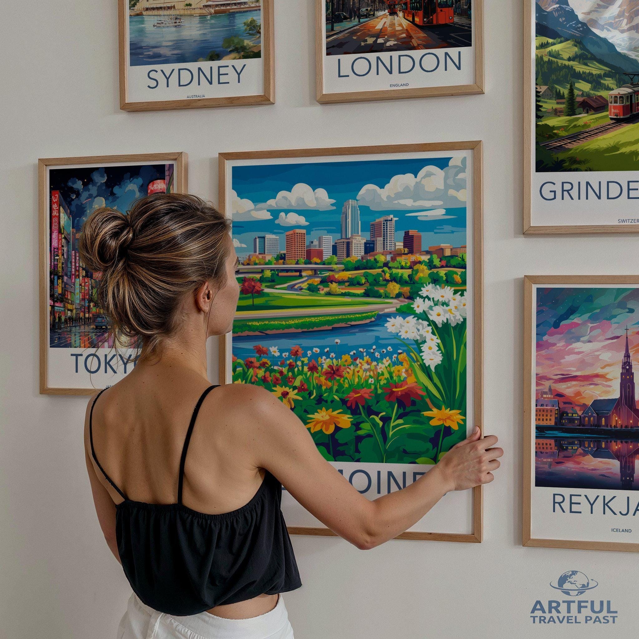 Des Moines Poster - Iowa Wall Art