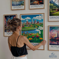 Des Moines Poster | Iowa Wall Art | America Decor