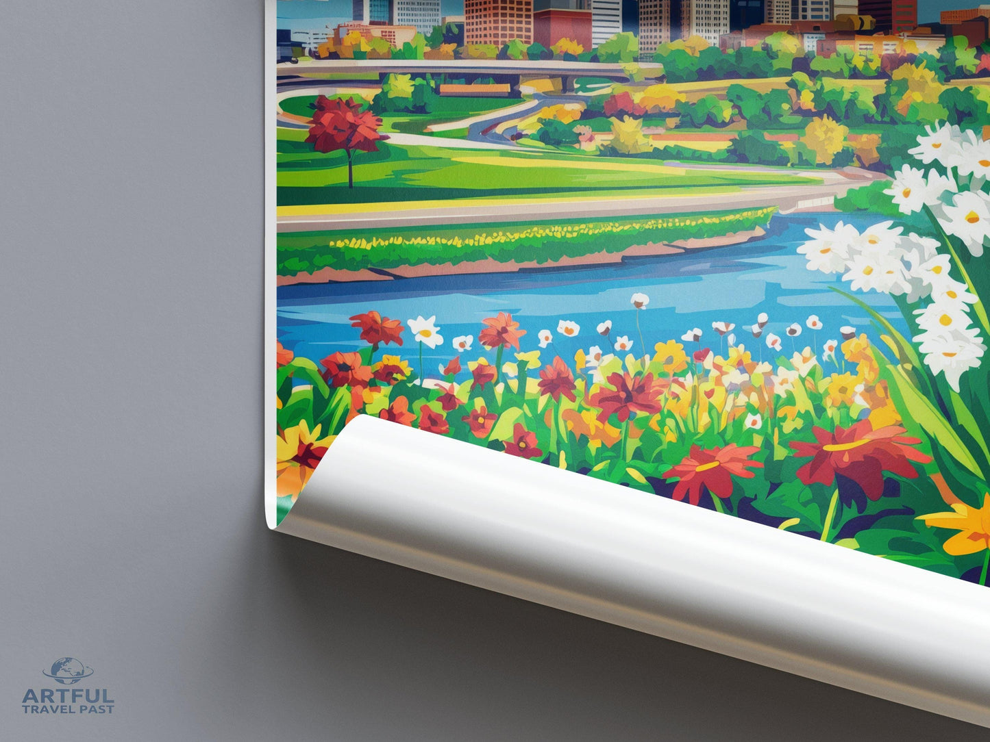 Des Moines Poster | Iowa Wall Art | America Decor