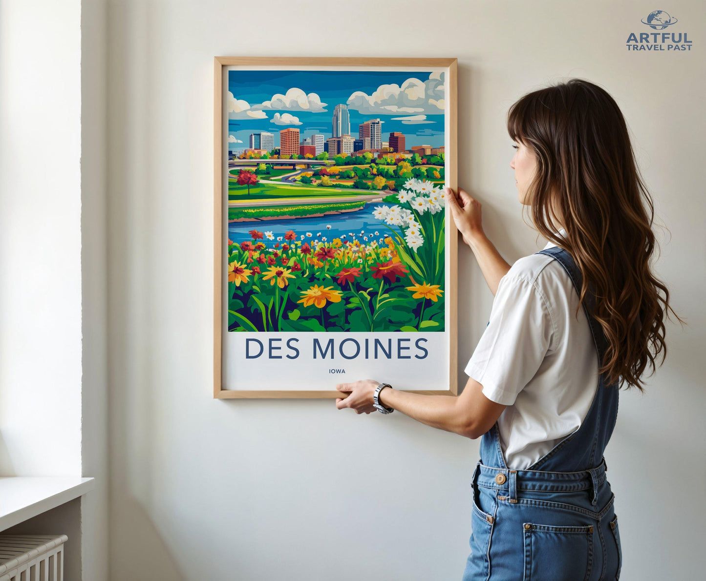 Des Moines Poster | Iowa Wall Art | America Decor