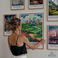 Des Moines Poster | Iowa Wall Art | America Decor