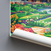 Des Moines Poster | Iowa Wall Art | America Decor
