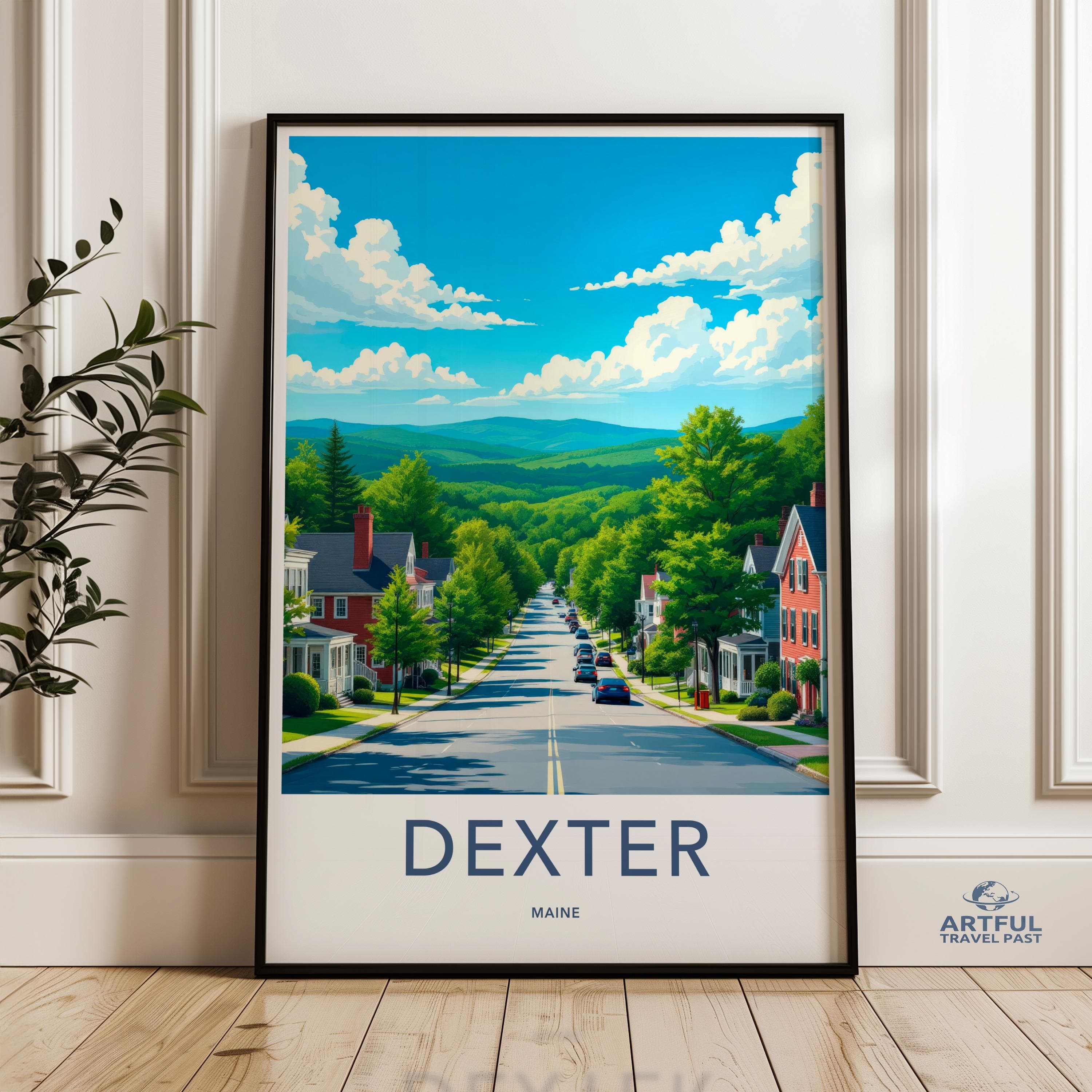 Dexter Travel Poster - Maine Wall Art