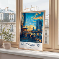 Docklands London Poster | England Wall Art | UK Decor