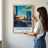 Docklands London Poster | England Wall Art | UK Decor