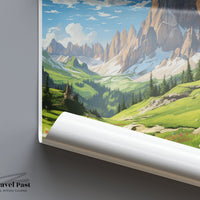 Dolomite Alps Poster | Italy Wall Art | Europe Decor