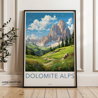 Dolomite Alps Poster | Italy Wall Art | Europe Decor