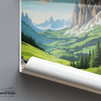Dolomite Alps Poster | Italy Wall Art | Europe Decor