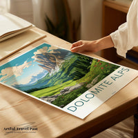 Dolomite Alps Poster | Italy Wall Art | Europe Decor