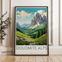 Dolomite Alps Poster | Italy Wall Art | Europe Decor