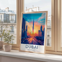 Dubai Poster | United Arab Emirates Wall Art | Middle East Decor