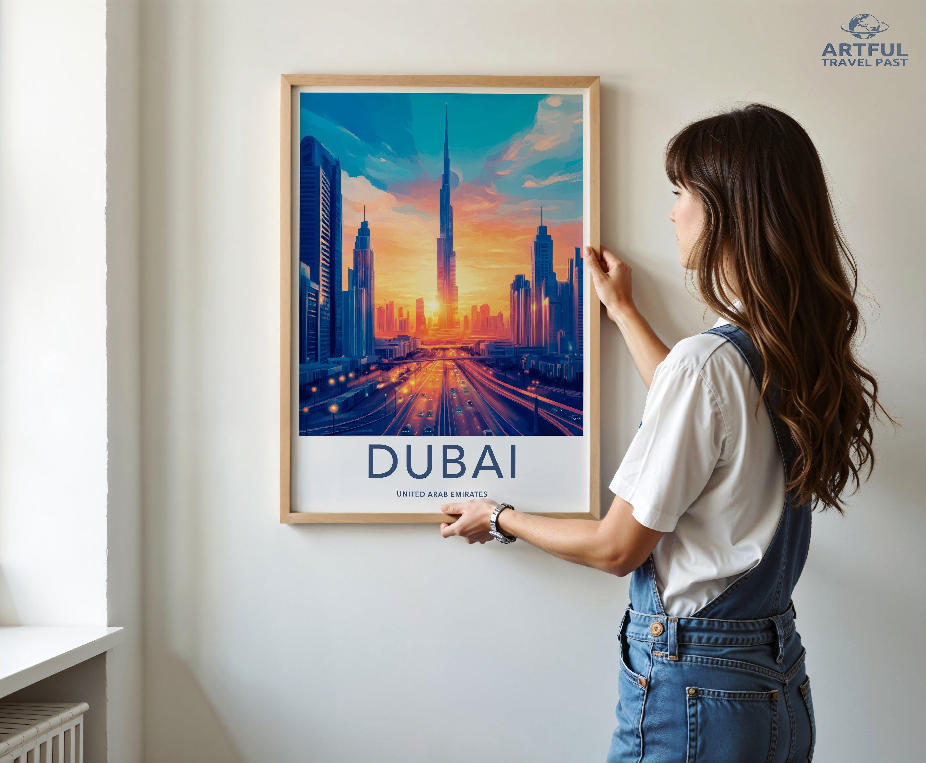 Dubai Poster | United Arab Emirates Wall Art | Middle East Decor