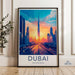 Dubai Poster | United Arab Emirates Wall Art | Middle East Decor