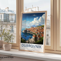 Dubrovnik Poster | Croatia Wall Art | Eastern Europe Artwork