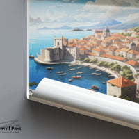 Dubrovnik Poster | Croatia Wall Art | Eastern Europe Artwork