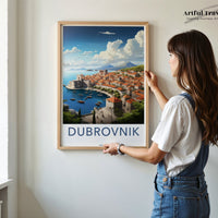 Dubrovnik Poster | Croatia Wall Art | Eastern Europe Artwork