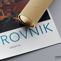 Dubrovnik Poster | Croatia Wall Art | Eastern Europe Artwork