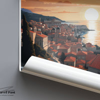 Dubrovnik Poster | Croatia Wall Art | Eastern Europe Artwork