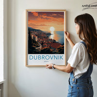 Dubrovnik Poster | Croatia Wall Art | Eastern Europe Artwork