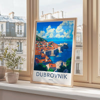 Dubrovnik Poster | Croatia Wall Art | Mediterranean Decor