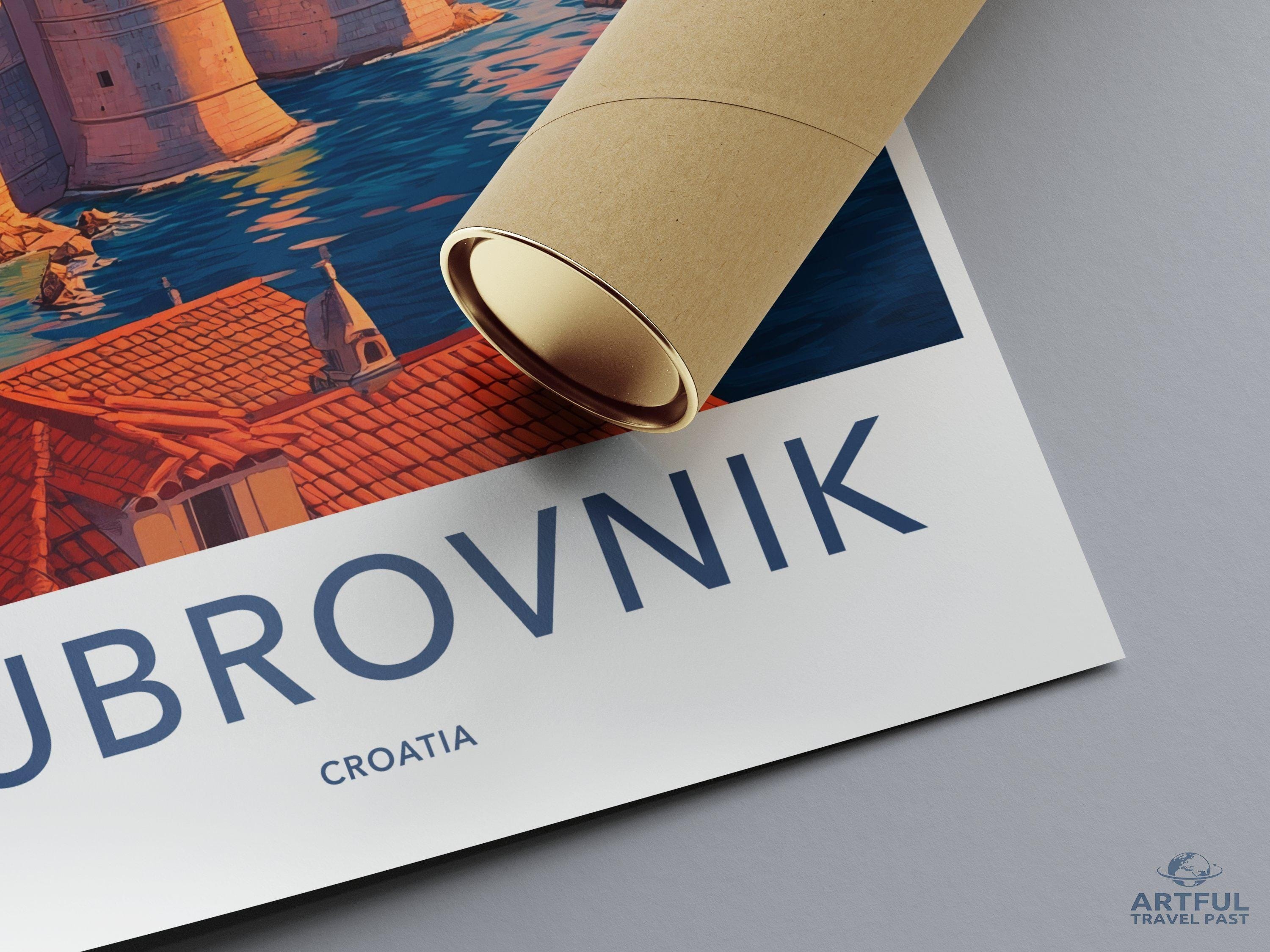 Dubrovnik Poster | Croatia Wall Art | Mediterranean Decor
