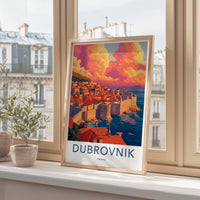 Dubrovnik Poster | Croatia Wall Art | Mediterranean Decor