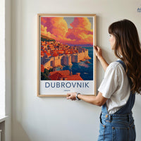 Dubrovnik Poster | Croatia Wall Art | Mediterranean Decor