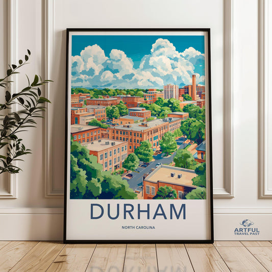 Durham Poster - North Carolina Wall Art