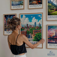 Durham Poster | North Carolina Wall Art | America Decor
