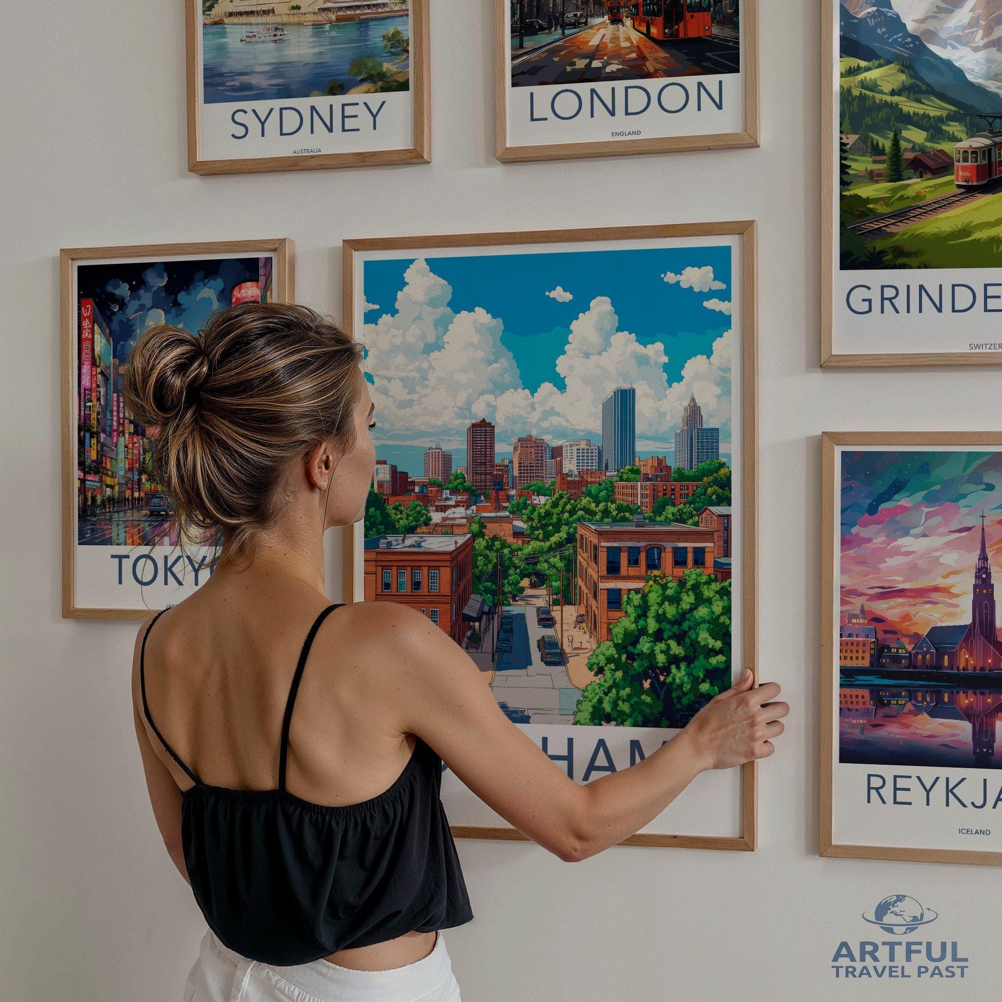 Durham Poster | North Carolina Wall Art | America Decor